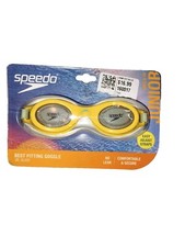 Speedo Junior Glide Best Fitting Goggles 6-14 Yellow Amber No Leak Secure AV1 