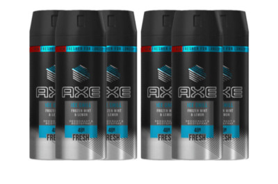6 Pack Axe Ice Chill for Men Deodorant Body Spray, 150ml (5.07 oz)