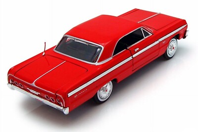 1964 Chevrolet Impala Hard Top Red 1/24 Diecast Model Car by