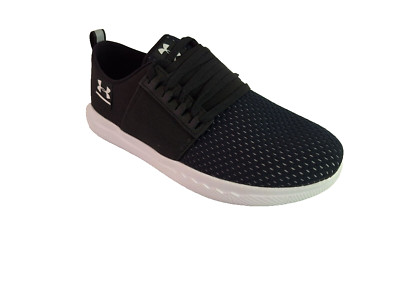 Under Armour Womens 24/7 NU Size 6 Black/White Perforated Walking Shoes