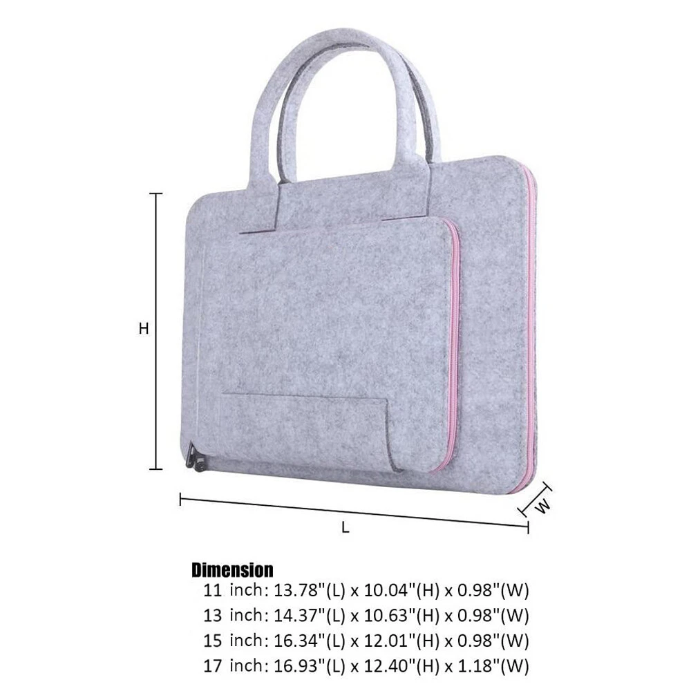 Hand Bags Notebook Sleeve Laptop Sleeve Briefcase Wool Felt Laptop