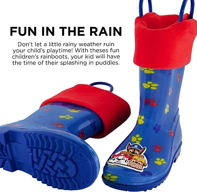 Botas de lluvia Nickelodeon unisex-niños niños Paw Patrol con forro de nieve suave extraíble Foto 4 de 4