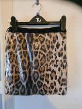 Izabel London shiny Leopard Print Short Skirt UK SIZE 8