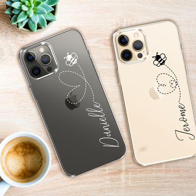 Custodia Telefono Personalizzata Bee Nome Chiaro Cover In Silicone Per - Foto 8