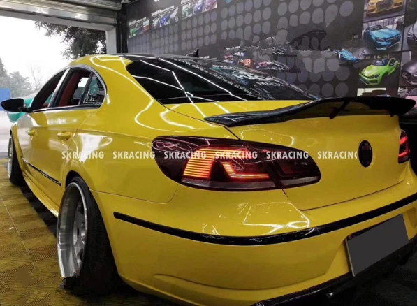 Para 2008-2018 VW Volkswagen CC Type R brilho preto porta-malas traseiro spoiler lábio kit de carroceria - Imagem 3 de 4