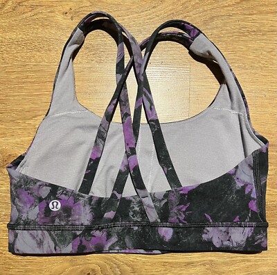 Lululemon Floral Flower Purple Seamless Crossback Women's Sports