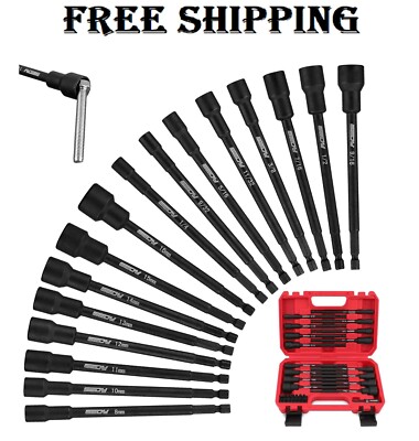 Nut Driver Impact Bit Set - 31-piece Magnetic Socket Impact Drill Bit Tool Sets