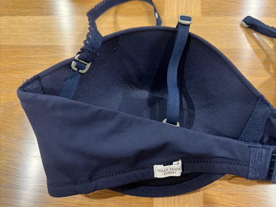 GILLY HICKS Hollister Abercrombie PUSH UP STRAPLESS Multi Way BRA Navy Blue 34C - Image 4 of 4