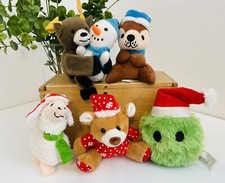 Christmas Stuffed Plush Toy Mini Animals 60 Pc 4  6 Styles - NEW