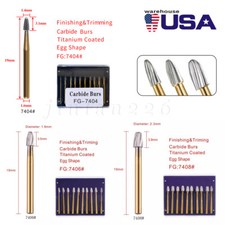 Dental Carbide Burs Trimming Finishing Polishing Egg Football FG 7404 7406 7408