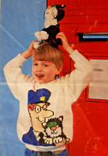 Knitting Pattern**Childs/Boys/Girls POSTMAN PAT Sweater & Jess Cat Toy**24"-40"