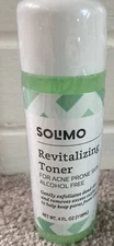 SOLIMO Revitalizing Toner Acne Prone Skin Treatment Alcohol Free 4 Fl Oz Sealed