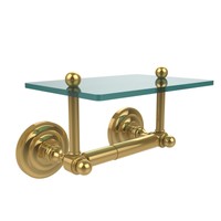 Que Wall Mounted Toilet Tissue Holder With Glass Shelf Polished Brass on sale Que Wall Mounted Toilet Tissue Holder With Glass Shelf Polished Brass on sale