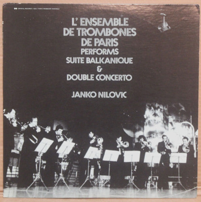 L'Ensemble De Trombones De Paris Performs Suite Balkanique S223 1977 vinyl