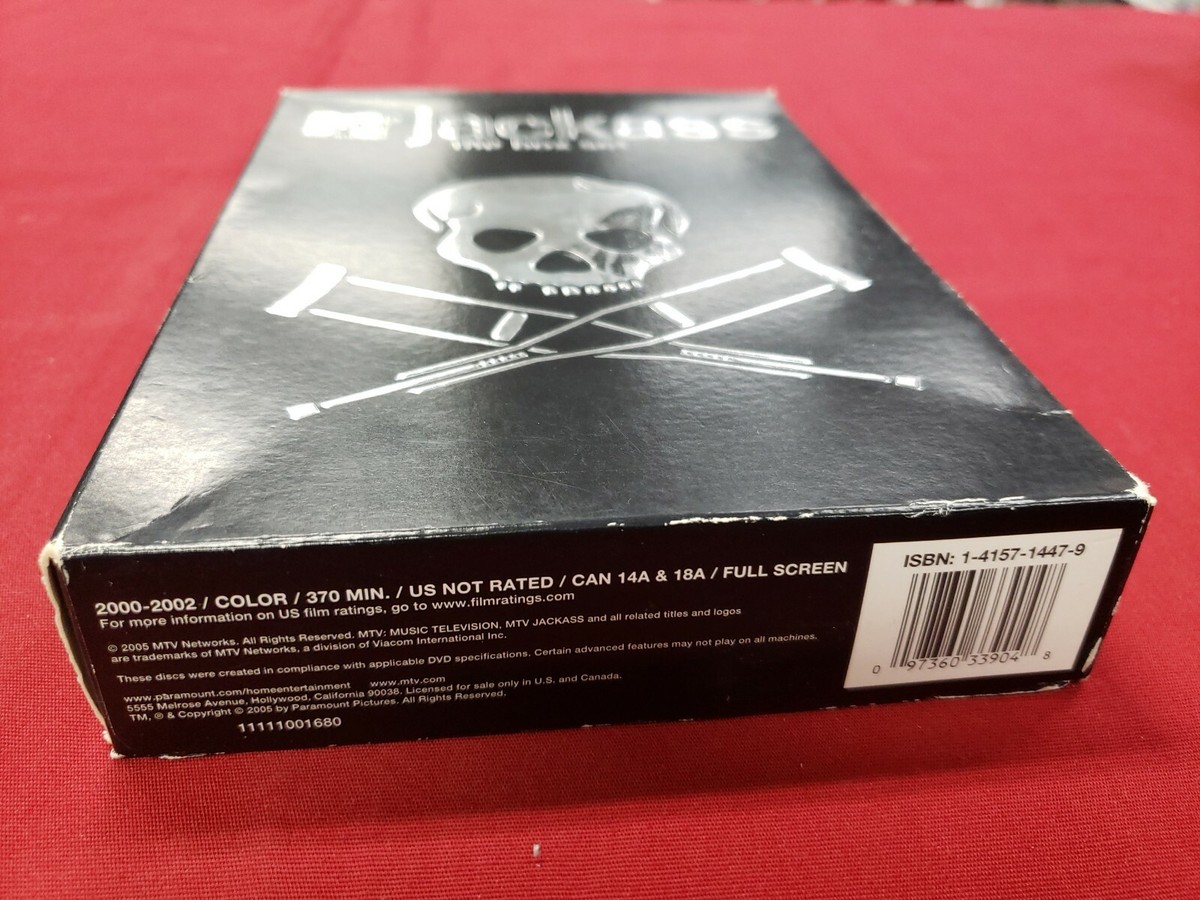 JACKASS: THE BOX SET (DVD, 2005, 4-Disc Set) ***Rare, OOP