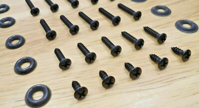(31pcs) BLACK INT/EXT SCREWS! FOR MOPAR ASPEN ARROW VALIANT VOLARE CORDOBA ETC