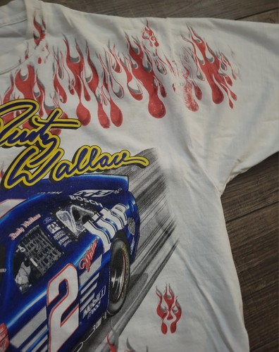 Vintage 1999 Rusty Wallace Nascar AOP Racing Harley Davidson Miller-Lite Size L - Bild 6 von 14