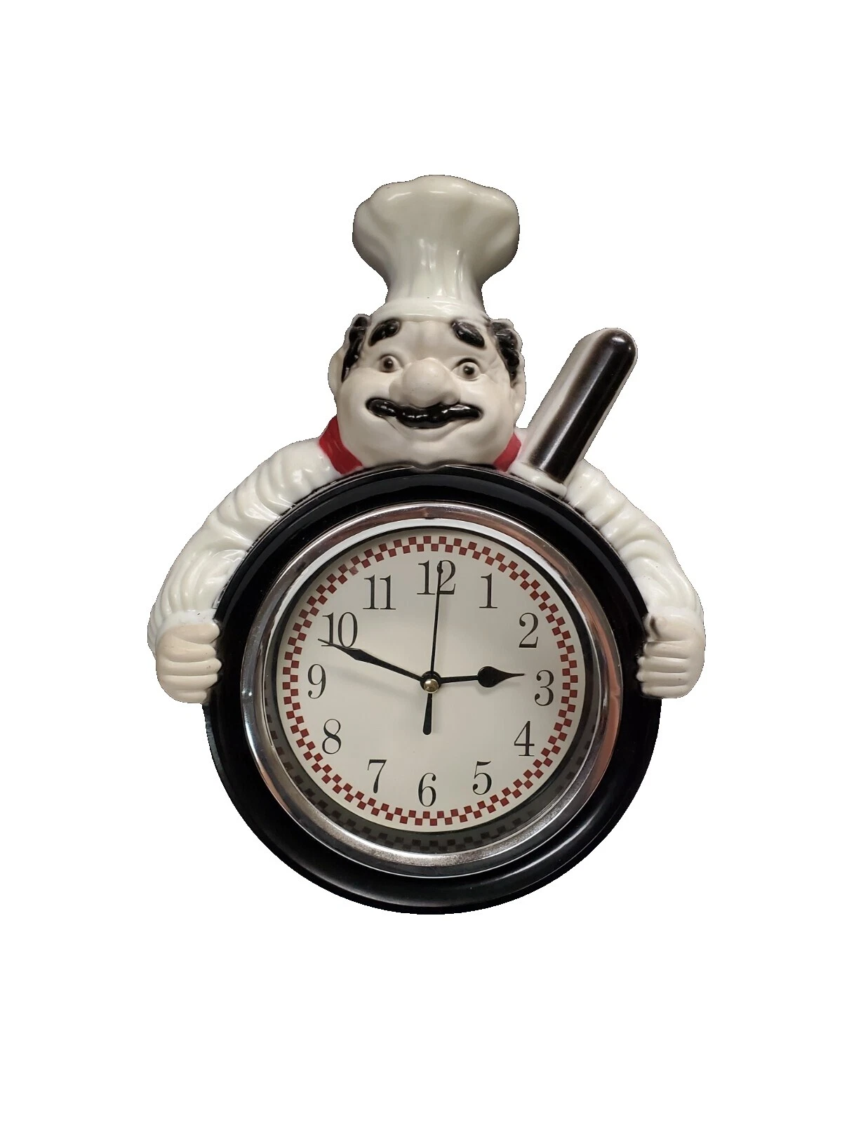 White Multicolor Plastic Wall Clocks