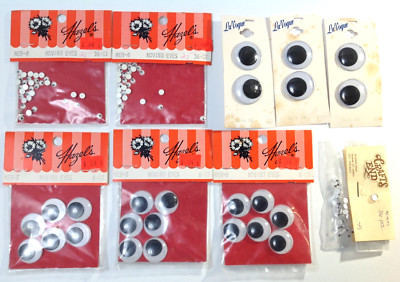 Wiggle Googly Moving Eyes for Crafting Stick On Vintage Mixed Lot