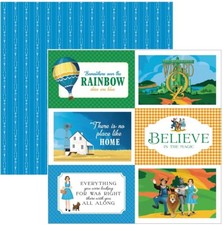Wizard of Oz, Journaling Cards, 6x4", DS, Scrapbook Paper, Carta Bella 356009