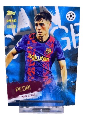 2022 Topps Steve Aoki Football Festival Pedri /49 Blue Parallel FC Barcelona FCB