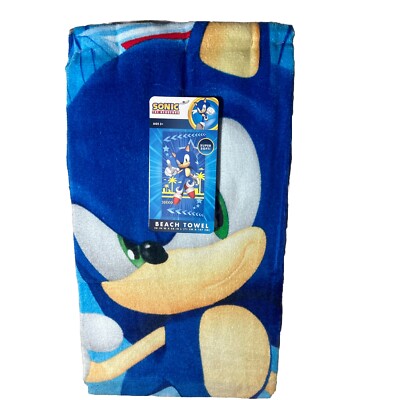 Sonic the Hedgehog Kid's 28 x 58'' Super Soft Cotton Beach Towel Speed Will Flee