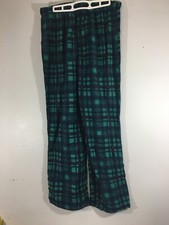 GREEN PLAID WINTER PAJAMA PANTS KIDS SIZE 4/5