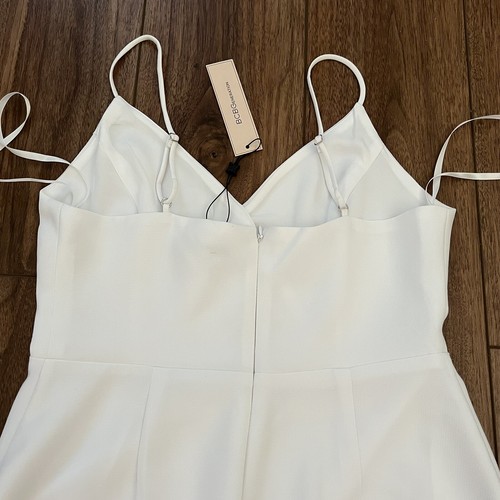 NWT BCBGeneration White Cocktail Surplice Cami Woven Mini Dress Size 10 - Picture 10 of 12