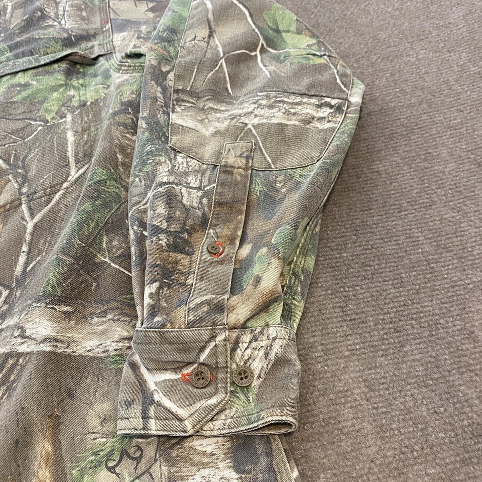 RedHead Silent Hide Camo Button Shirt M TrueTimber HTC Long Sleeve Hunt Twill - Image 3 of 4