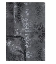 Damask  Elegant Satin Piped Edge Throw Pillow 18" x18" Polyester Deep Gray