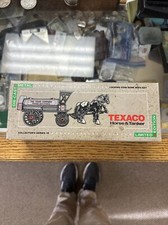 1991 Ertl 1900s Style Texaco Horse and Tanker Die Cast Metal Coin Bank