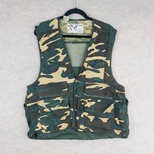 Vintage 90s Duck Bay Camo Hunting Vest Sz XL Mesh Tactical Utility