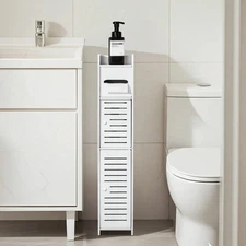 3-Tiers Slim Bathroom Storage Cabinets In Different Sizes Collapsible Cabinets