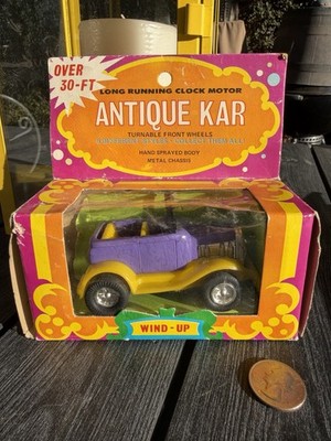 Antique Kar.  Wind Up.  Draggin Wagon .  Made In Hong Kong.  Very Nice
