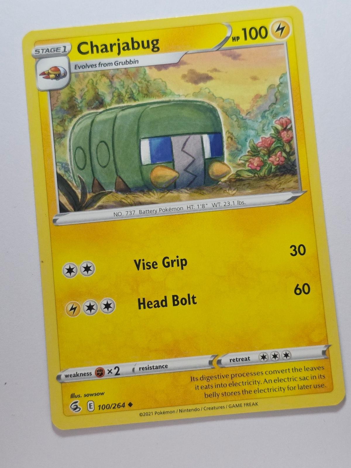 CHARJABUG 100/264 UNCOMMON FUSION STRIKE NM/M POKEMON