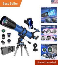 Telescope for Adults High Powered 90mm Aperture 800mm Focal Refractor Tripod