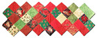 Handcrafted Christmas Quilted Pieced Table Buffet Runner Topper Reversible 32x12