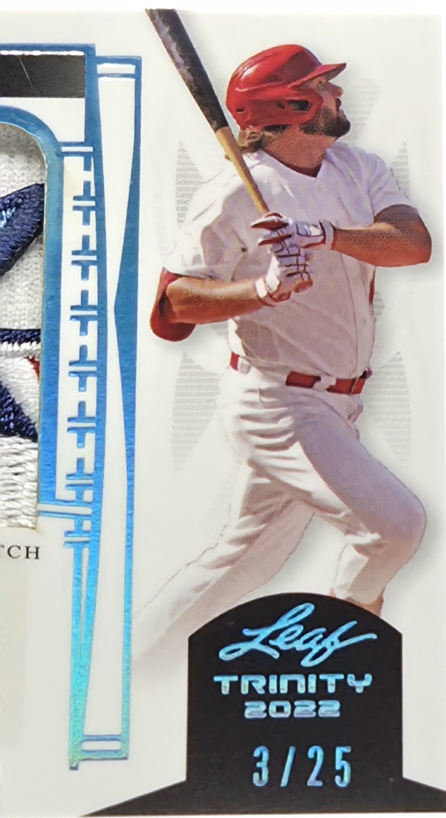 2022 Leaf Trinity Alec Burleson Platinum Spectrum /25 Logoman WS (AU, MEM) view 5