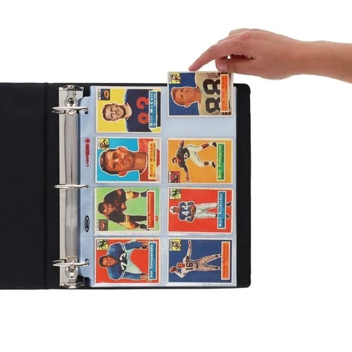 BCW 50 Sport Card Album Pages 8 Pocket Poly Sheets for 3 Ring Binders LaserWeld