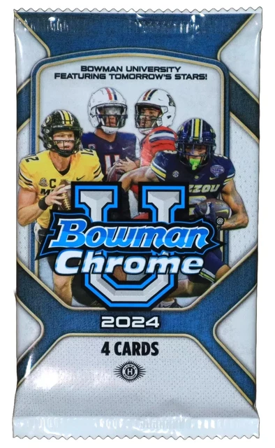 2024 Bowman Chrome University Football Hobby - ONE PACK - RIPPED LIVE ONLY