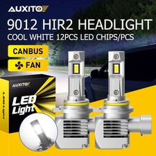 Auxito White 9012 Hir2 Csp Led Headlight Bulbs Conversion Kit High Low Beam 2x