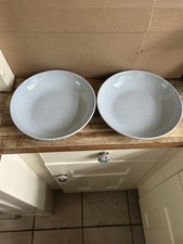 Denby Taube Grau Pastaschalen X2 Brandneu. Erste.