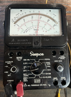 #ad Simpson 260 8P Analog VOM Volt Ohm Milliammeter $125.00