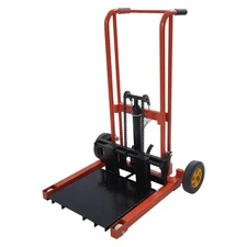 Hydraulic Material Lift Winch Stacker 1-36“ Adjustable Pallet Dolly Lift 450lbs