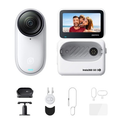 Action Camera Insta360 GO 3S 128GB 4K Portable Waterproof Arctic White Bundle