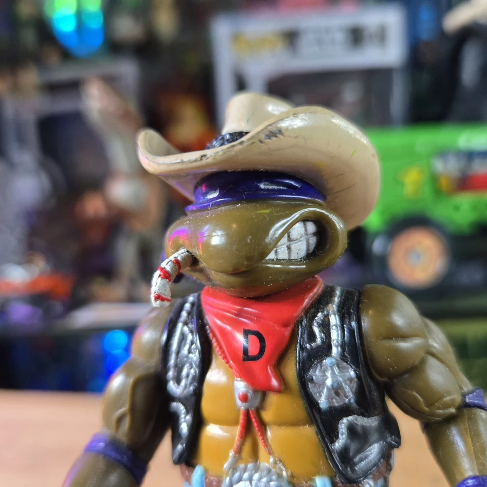 TMNT Wacky Wild West Crazy Cowboy Don Action Figure Missing Belt Vintage 1992 - Image 3 of 4