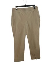 NEW CHICO S So Slimming Brigitte Sz 1 US 8 Sand Pull On Crop Slim Leg Pants