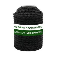 Nylon Rope 100FT x 1/4 Inch 6mm , Durable Nylon Cord for Outdoor and Indoor ...