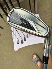 TaylorMade Stealth HD iron set includes 5-A Fujikura Speeder NX50 graphite & 56