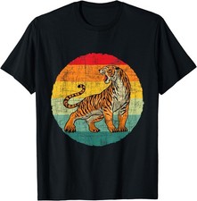 Retro Vintage Tiger Zoologist Zoo Safari Lover Gift Unisex T-Shirt S - 5XL